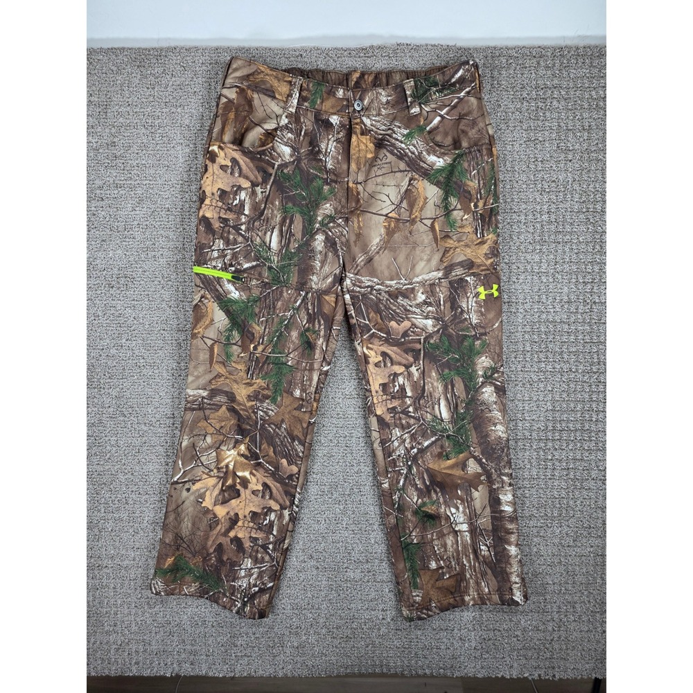 Under Armour Scent Control Realtree Camo Hunting Pants Mens 2XL‎ Fleece Lined